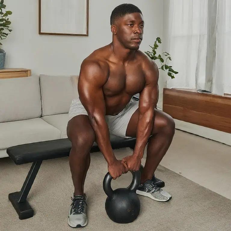 Goblet Squat Using Workout At Home With Bench